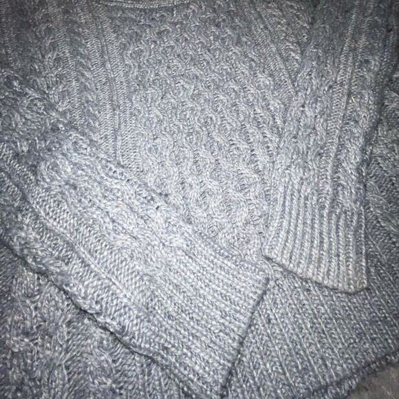 Gray Boatneck Wool Blend Sweater - Picture 4 of 10
